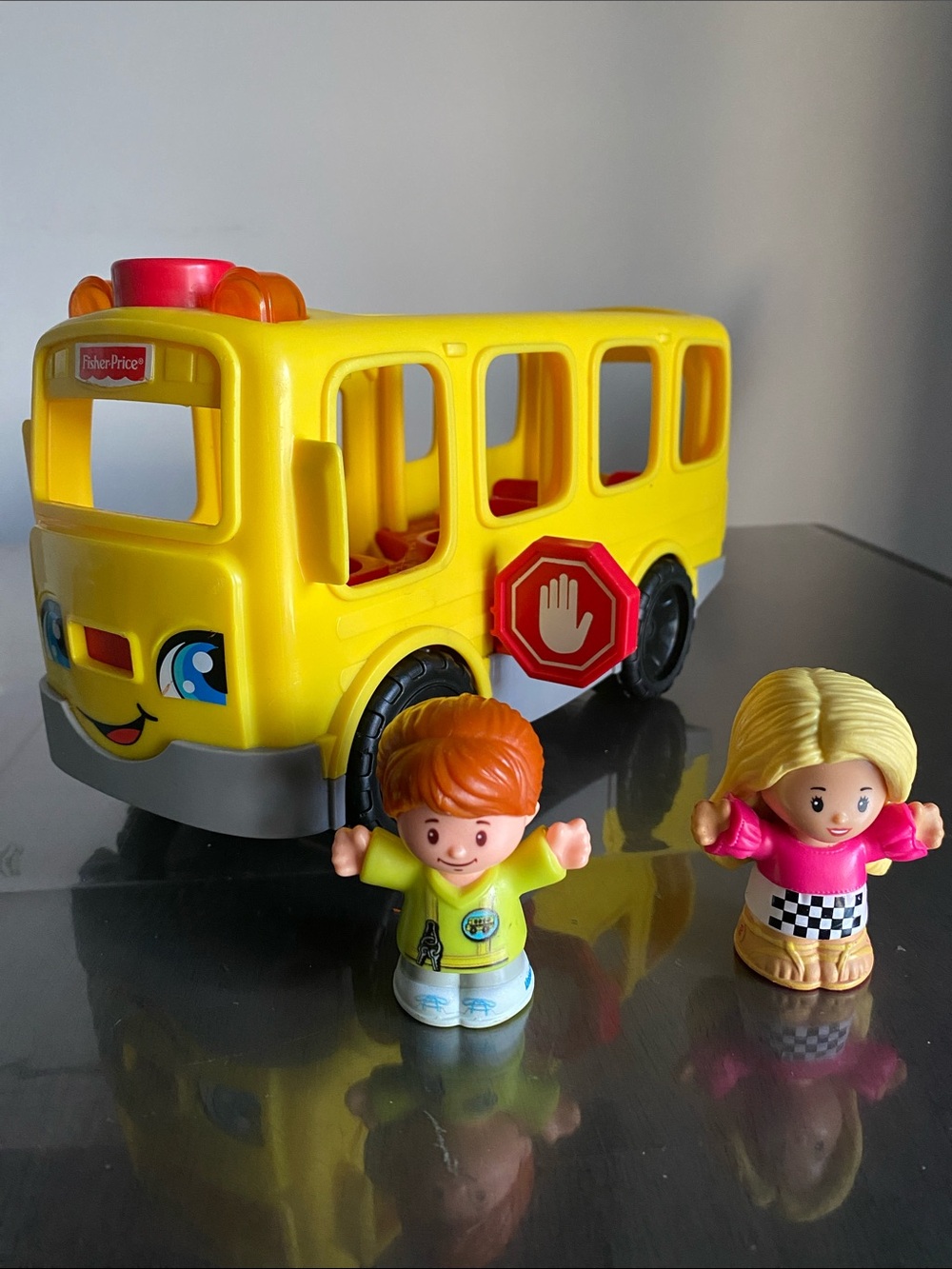 Fisher Price Little People School Bus Figurine Toys
